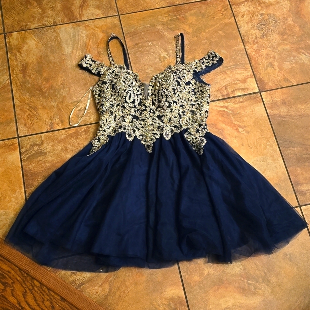 Dress Elizabeth K, Large navy blue